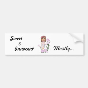 Autocollant De Voiture Innocent, doux, et, en grande partie… Fille de