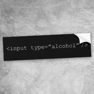 Autocollant De Voiture Input Alcohol HTML Form