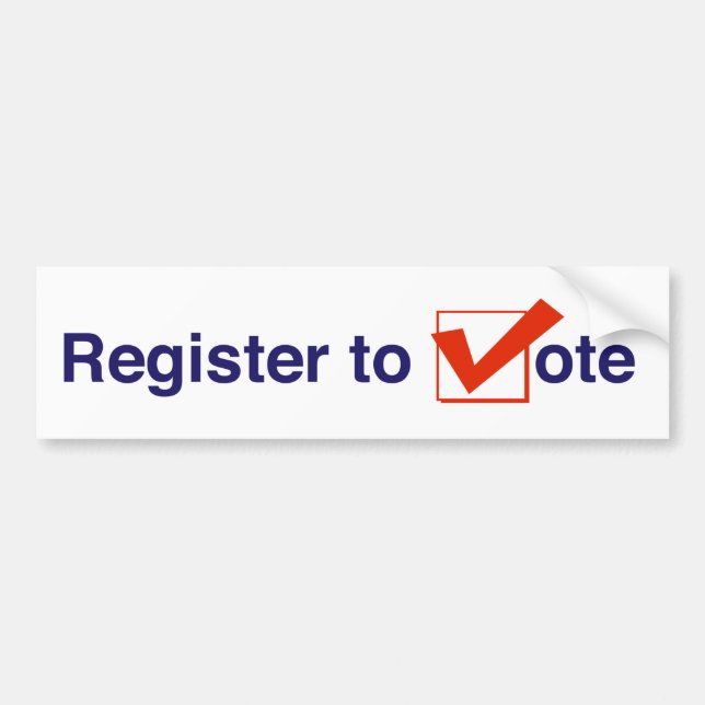 Autocollant De Voiture Inscrivez-Vous Au Vote 2024 (Devant)