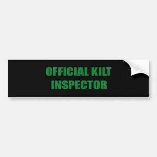 AUTOCOLLANT DE VOITURE INSPECTEUR OFFICIEL DE KILT
