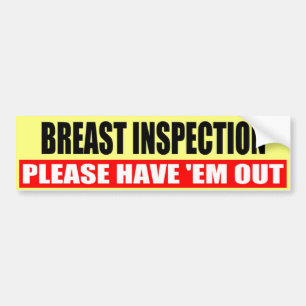 AUTOCOLLANT DE VOITURE INSPECTION DE SEIN