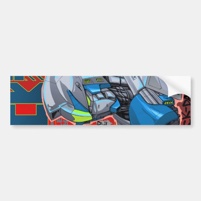 Autocollant De Voiture inspiration de gundam (Devant)