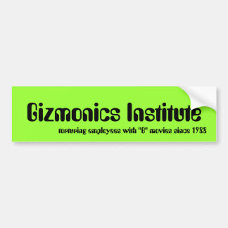 Autocollant De Voiture Institut de Gizmonics