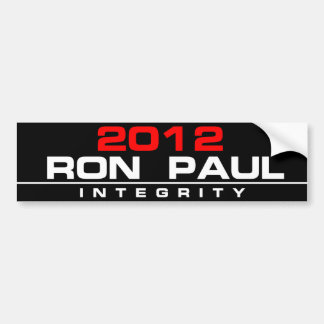 AUTOCOLLANT DE VOITURE INTÉGRITÉ 2012 DE RON PAUL