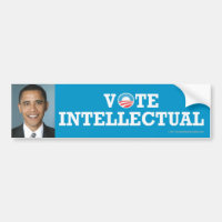 Intellectuel d'autocollant de Pro-Obama