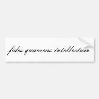 Autocollant De Voiture intellectum de quaerens de FIDES