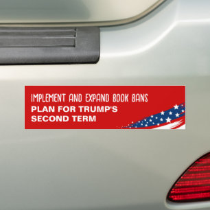 Autocollant De Voiture Interdictions de livre anti-Trump