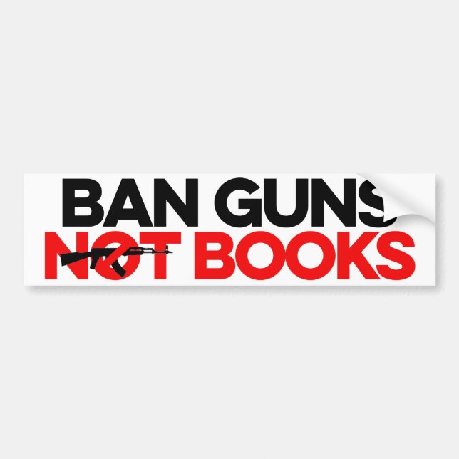 Autocollant De Voiture Interdire Les Armes Et Non Les Livres (Devant)