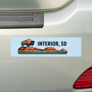 Autocollant De Voiture Interior South Dakota Badlands Bison Design
