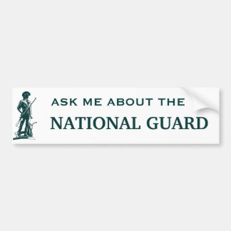 Autocollant De Voiture Interrogez-moi au sujet de la garde nationale