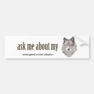 Autocollant De Voiture Interrogez-moi au sujet de mon LOUP…