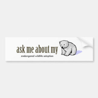Autocollant De Voiture Interrogez-moi au sujet de mon OURS BLANC