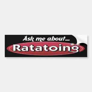 Autocollant De Voiture Interrogez-moi au sujet de Ratatoing