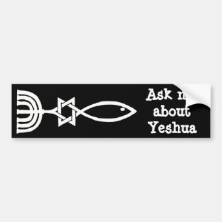 Autocollant De Voiture Interrogez-moi au sujet de Yeshua
