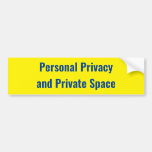 Autocollant De Voiture Intimité personnelle et espace privé - signe