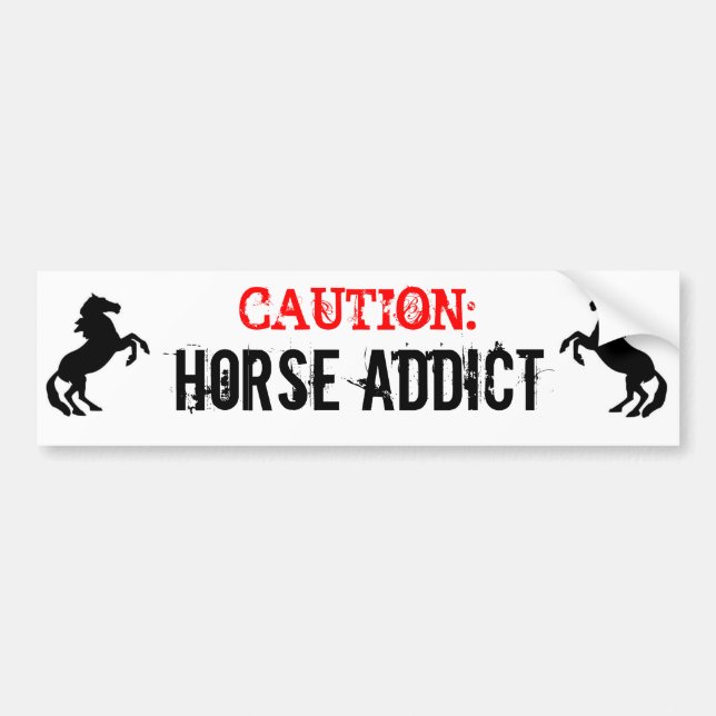 Autocollant De Voiture Intoxiqué de cheval (Devant)