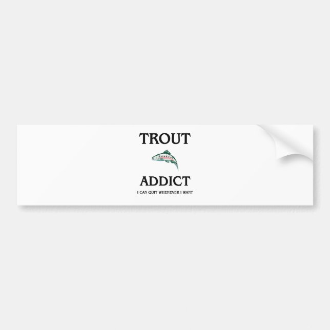 Autocollant De Voiture Intoxiqué de truite (Devant)