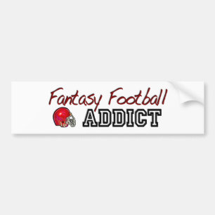 Autocollant De Voiture Intoxiqué du football d'imaginaire