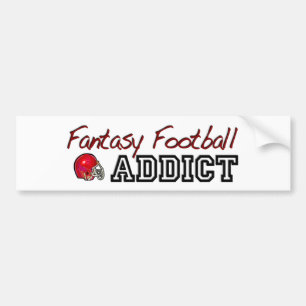Autocollant De Voiture Intoxiqué du football d'imaginaire