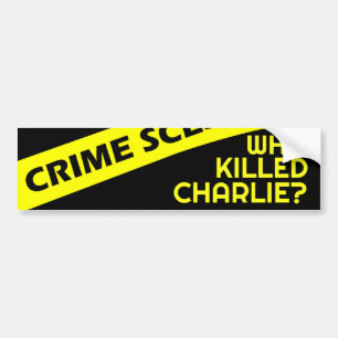 Autocollant De Voiture Intrigue de complot curiosité QUI A TUÉ CHARLIE?