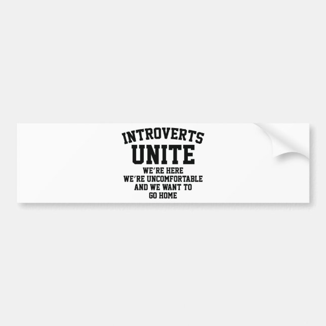 Autocollant De Voiture Introverties Unite (Devant)
