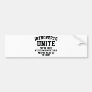 Autocollant De Voiture Introverts unissent