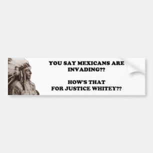 Autocollant De Voiture Invasion mexicaine/justice blanche
