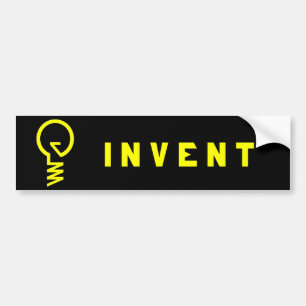 Autocollant De Voiture "Inventez" l'adhésif pour pare-chocs d'ampoule