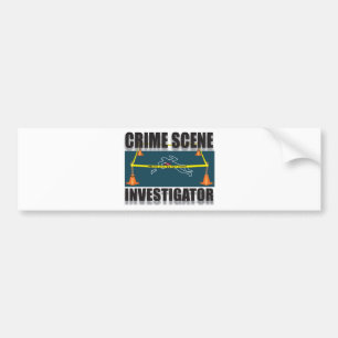 AUTOCOLLANT DE VOITURE INVESTIGATEUR DE SCÈNE DU CRIME