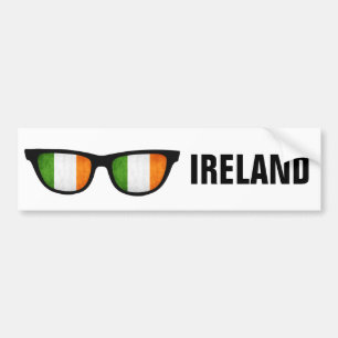 Autocollant De Voiture Irish Shades - bumpersticker de couleur et de text