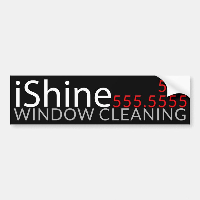 Autocollant De Voiture iShine. Nettoyage de Chambre de nettoyage de (Devant)