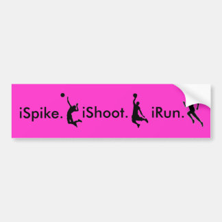Autocollant De Voiture iSpike. iShoot. Irun