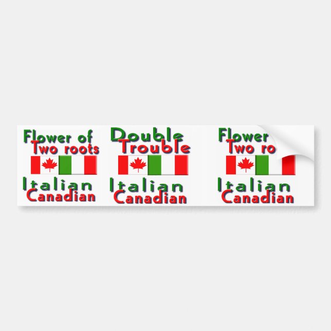 Autocollant De Voiture Italien-Canadien (Devant)