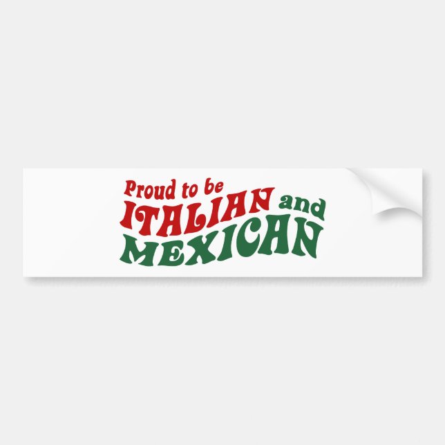 Autocollant De Voiture Italien mexicain (Devant)