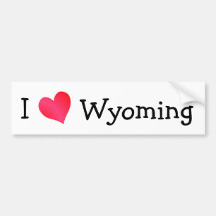 Autocollant De Voiture J'adore le Wyoming