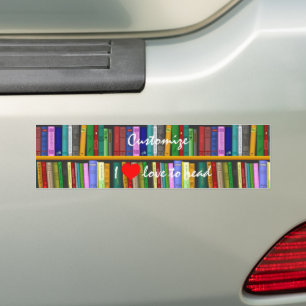 Autocollant De Voiture J'adore lire Livres Thunder_Cove