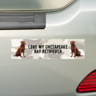 Autocollant De Voiture J'adore ma baie de Chesapeake...
