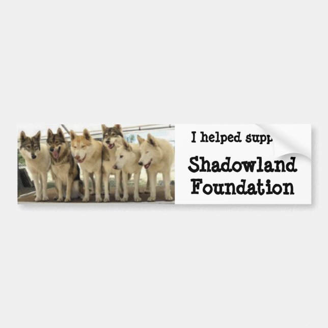 Autocollant De Voiture J'ai aidé la base de Shadowland de soutien (Devant)