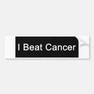 Autocollant De Voiture J'ai battu l'adhésif pour pare-chocs de Cancer