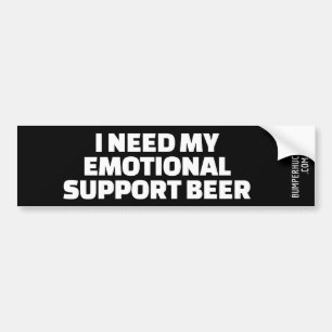 Autocollant De Voiture J'ai besoin de ma bière émotive de soutien
