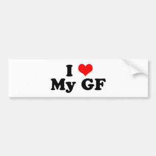 Autocollant De Voiture J'ai coeur mon GF