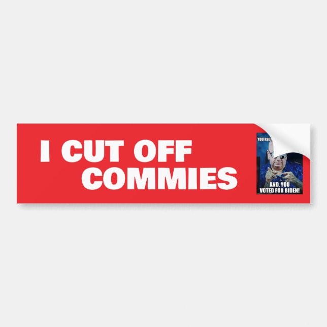 AUTOCOLLANT DE VOITURE J'AI COUPÉ LES COMMANDES BUMPER STICKER (Devant)
