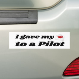 Autocollant De Voiture J'ai donné mon coeur à un pilote