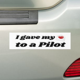 Autocollant De Voiture J'ai donné mon coeur à un pilote