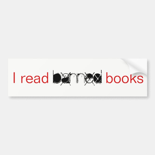 Autocollant De Voiture J'Ai Lu Banned Books Bumper Sticker (Devant)