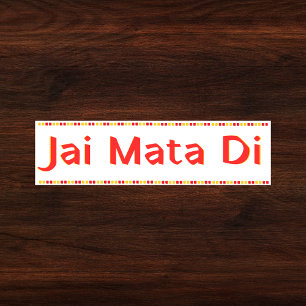 Autocollant De Voiture "Jai Mata Di" Maa Durga Hindu
