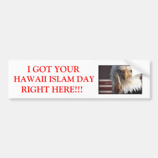 AUTOCOLLANT DE VOITURE J'AI OBTENU VOTRE DROITE DE JOUR DE L'ISLAM