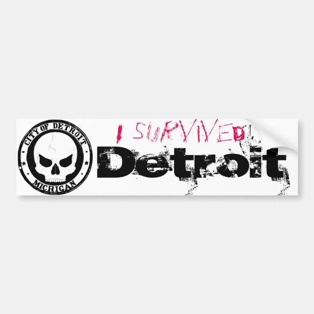 Autocollant De Voiture J'ai survécu à Detroit (Devant)