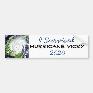 Autocollant De Voiture J'ai survécu à l'ouragan Vicky 2020