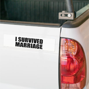 Autocollant De Voiture J'ai survécu au mariage
